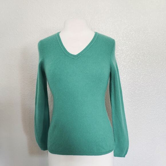 Charter Club Cashmere Emerald Green Sweater Size S - Picture 1 of 11